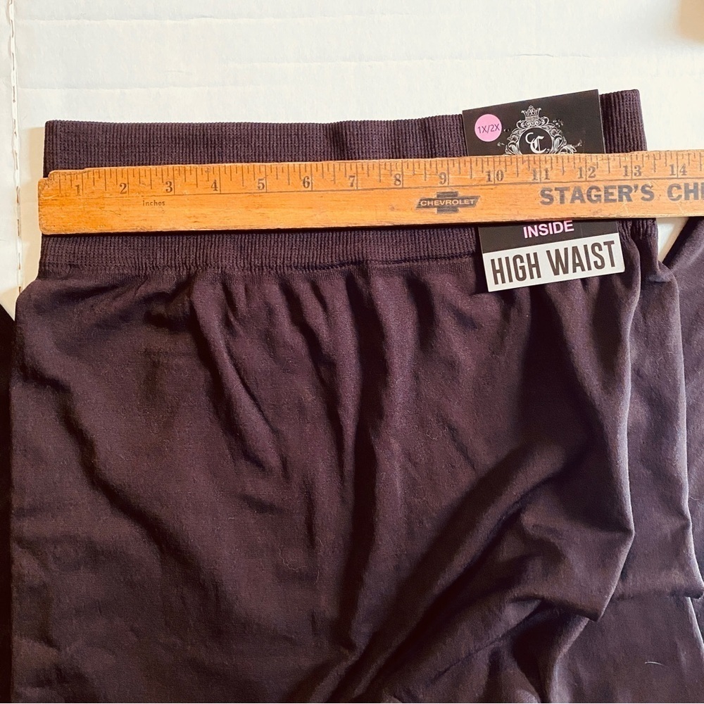 𝅺🔵 NWT Cotton Candy Brown High Waist Leggings With Fleece Lining 1X/2X - Picture 8 of 8